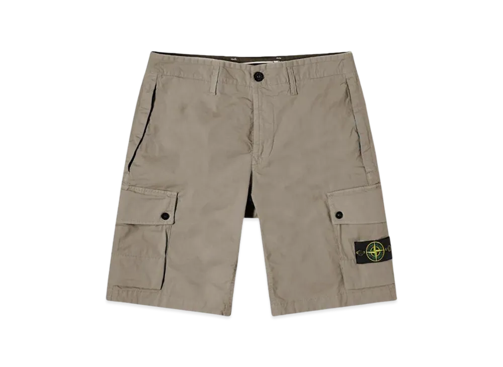 Stone Island L1110 Supima Cotton Cargo Bermuda Shorts - 24SS "Dove Grey"