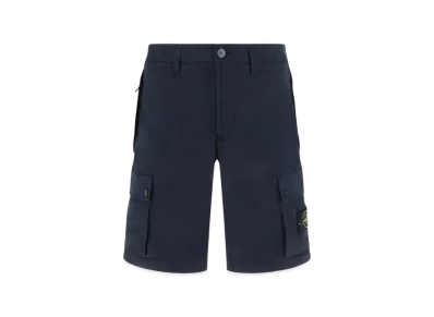 Stone Island L1110 Supima Cotton Cargo Bermuda Shorts - 24SS "Navy Blue"