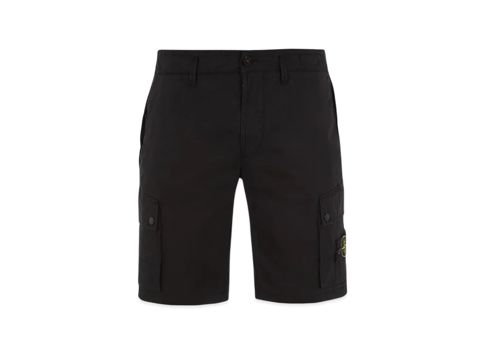 Stone Island L1110 Supima Cotton Cargo Bermuda Shorts - 23SS "Black"