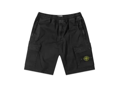 Stone Island L0904 Stretch Canvas Cargo Shorts - 21SS "Black"