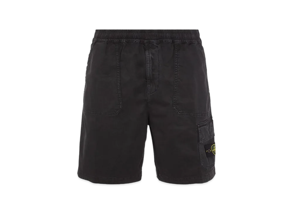 Stone Island L0904 Old Treatment Cargo Bermuda Shorts - 23SS "Black"