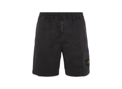 Stone Island L0904 Old Treatment Cargo Bermuda Shorts - 23SS "Black"
