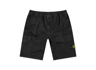Stone Island L0804 Stretch Broken Twill Cargo Shorts Elasticated Waist- 20SS "Black"