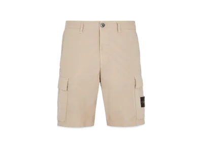 Stone Island L0803 Stretch Cotton Canvas Garment Dyed Cargo Bermuda Shorts - 23SS "Dove Grey"