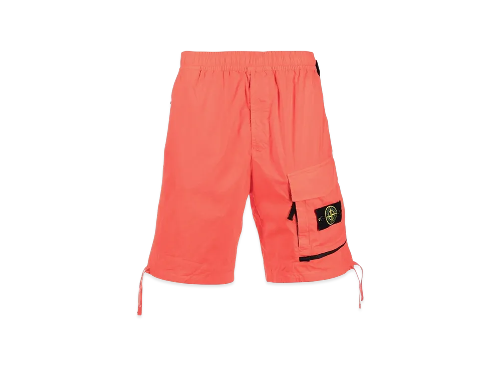 Stone Island L0703 Stretch Cotton Tela Paracadute Garment Dyed Bermuda Shorts - 22SS "Orange"