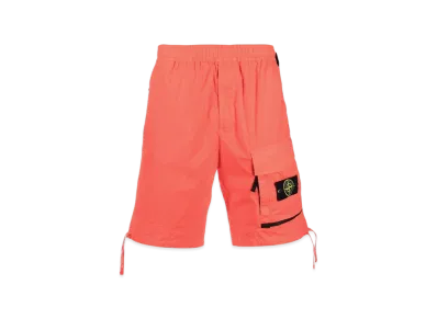Stone Island L0703 Stretch Cotton Tela Paracadute Garment Dyed Bermuda Shorts - 22SS "Orange"