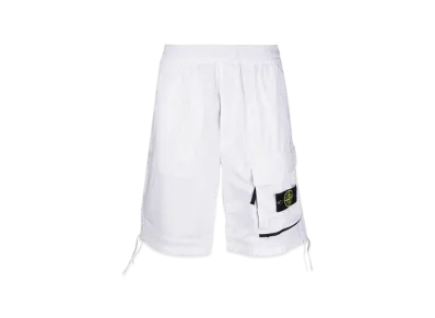 Stone Island L0703 Stretch Cotton Tela Paracadute Garment Dyed Bermuda Shorts - 22SS "White"
