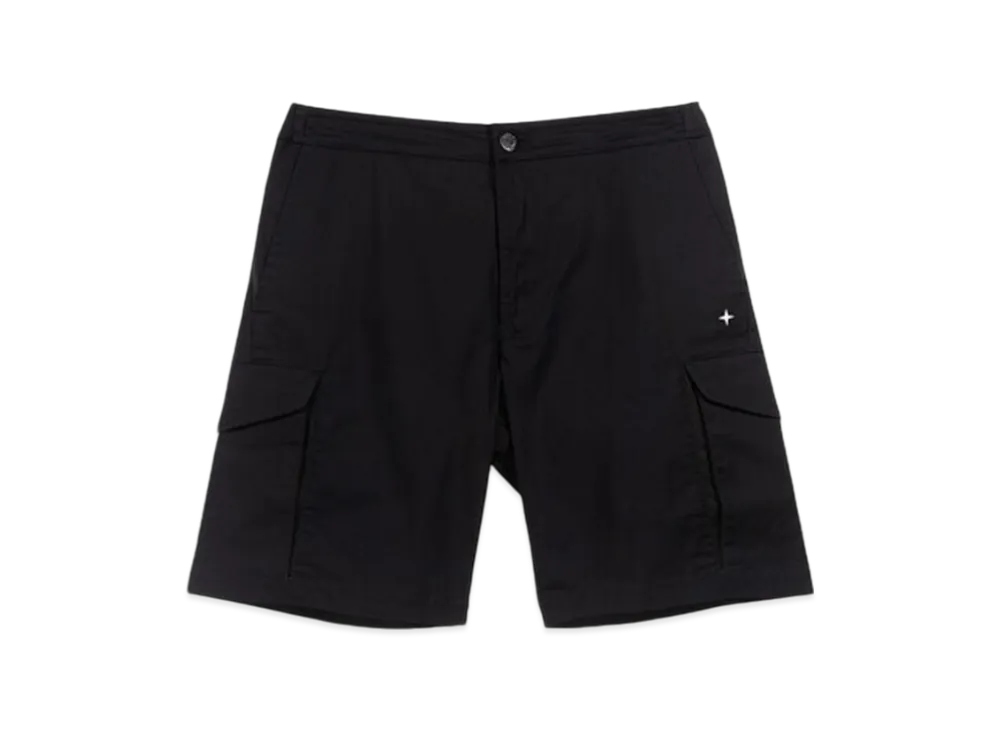 Stone Island L05G4 Embroidered Logo Bermuda Shorts - 23SS "Black"