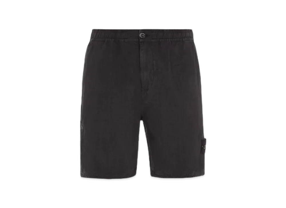 Stone Island L0530 Lino Nylon Tela-TC Comfort Fit Bermuda Shorts - 24SS "Black"