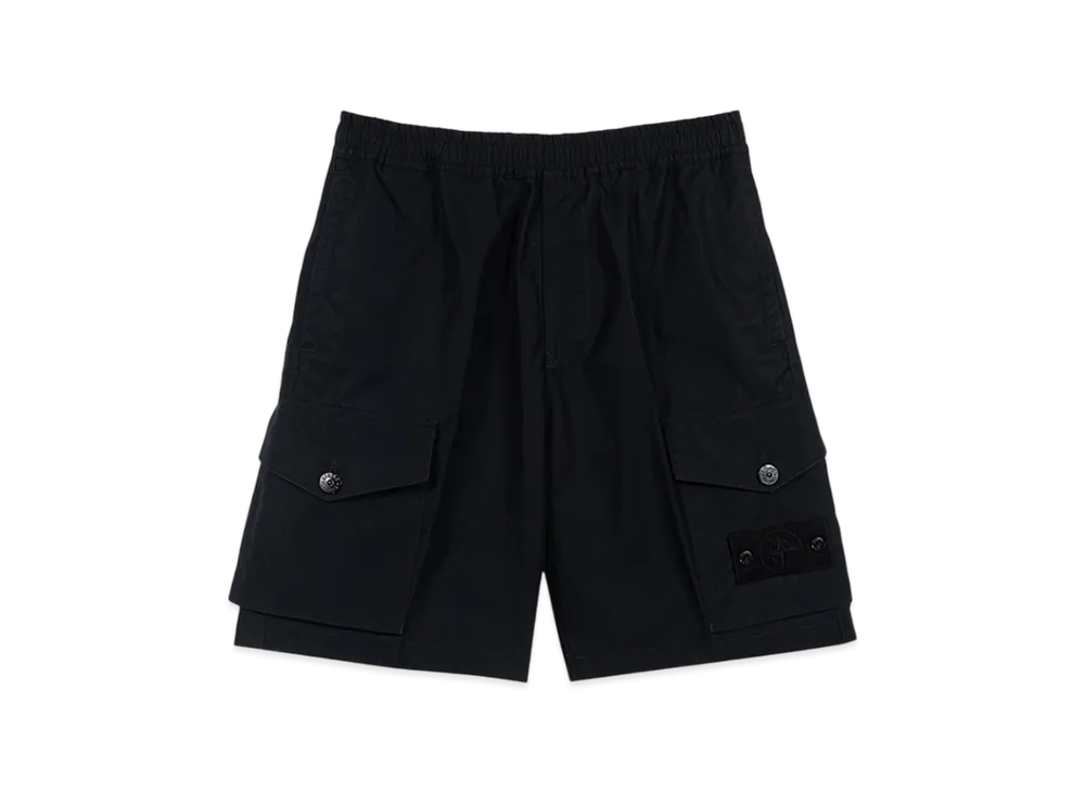 Stone Island L02F1 Ghost Piece O-Ventile Shorts - 23SS "Black"