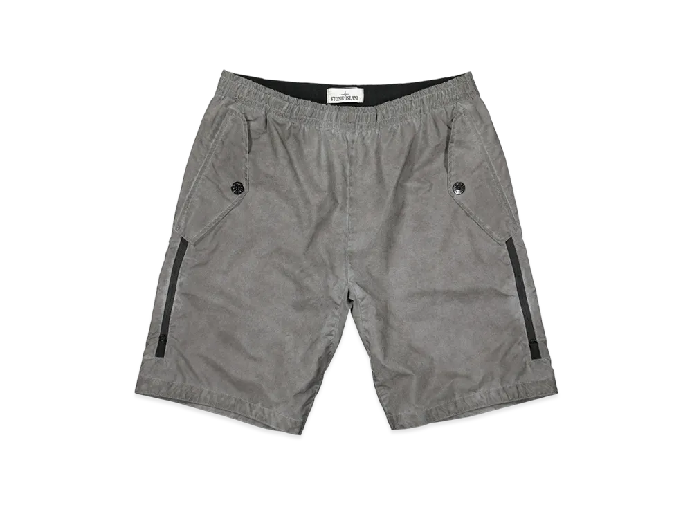 Stone Island L0299 Plated Reflective Dust Colour Bermuda Shorts - 20SS "Grey"