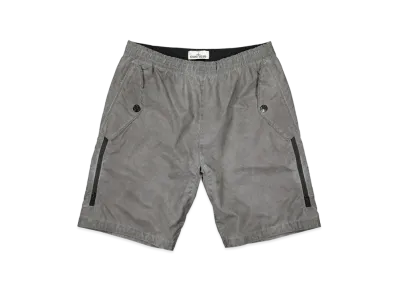Stone Island L0299 Plated Reflective Dust Colour Bermuda Shorts - 20SS "Grey"