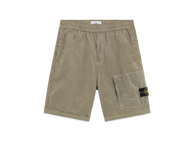 Stone Island L0219 Nylon Metal in Econyl Relaxed Fit Cargo Bermuda Shorts - 24FW "Off White"