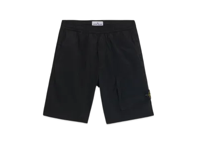 Stone Island L0219 Nylon Metal in Econyl Relaxed Fit Cargo Bermuda Shorts - 24FW "Black"