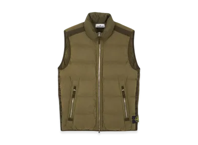 Stone Island G1428 Seamless Tunnel Nylon Down-TC Vest - 23FW "Olive Green"