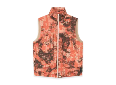 Stone Island G13E2 Camouflage Cotton Canvas Down Vest with Zipper and Anti-Drop - 24FW "Orange"