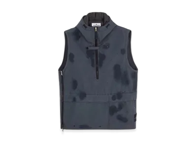 Stone Island G12E1 Hand Colouring On David-TC with Primaloft Insulation Technology Half Zip Up Hooded Vest - 23FW "Lead"