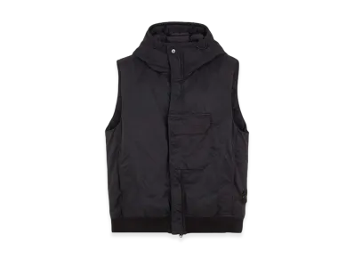 Stone Island G1021 Opaque Nylon Twill Down Hooded Vest - 23FW "Black"