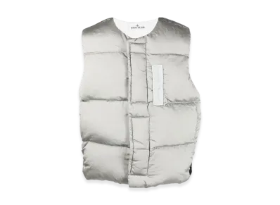 Stone Island G1019 Nylon Metal Econyl Regenerated Nylon Down Vest - 22FW "Light Grey"