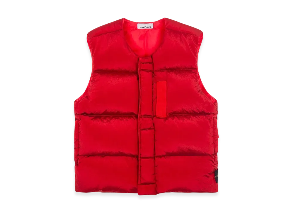 Stone Island G1019 Nylon Metal Econyl Regenerated Nylon Down Vest - 22FW "Red"