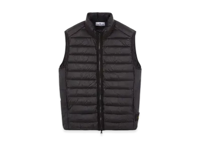 Stone Island G0724 Recycled Nylon Down TC Light Down Zipper Vest with Anti Drop - 24FW "Black"