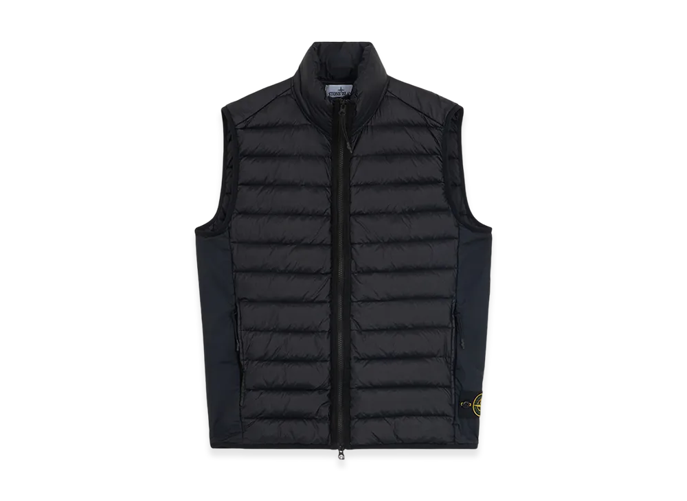 Stone Island G0724 Recycled Nylon Down TC Light Down Zipper Vest with Anti Drop - 24FW "Navy Blue"