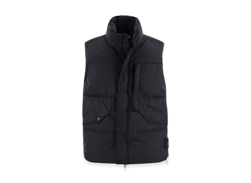 Stone Island G0423 Garment Dyed Crinkle Reps Recycled Nylon Down Vest - 23FW "Navy Blue"