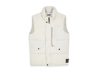 Stone Island G0423 Garment Dyed Crinkle Reps Recycled Nylon Down Vest - 23FW "Stucco"