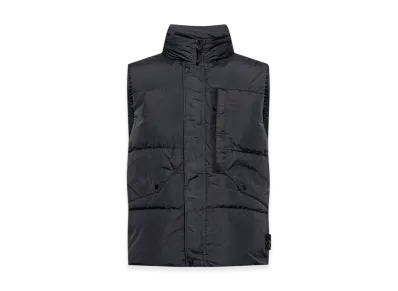 Stone Island G0423 Garment Dyed Crinkle Reps Recycled Nylon Down Vest - 23FW "Black"