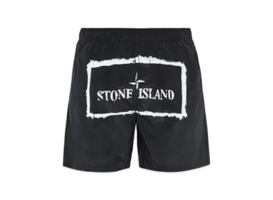 Stone Island B0992 Nylon Metal Stencil Print Swimming Trunk - 21SS "Black"