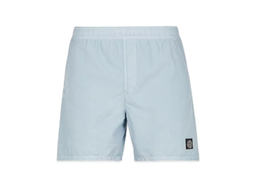 Stone Island B0946 Brushed Nylon Regular Fit Swim Trunks - 24SS "Sky Blue"