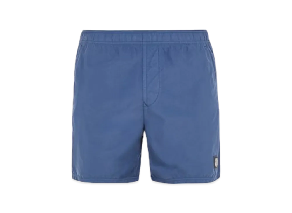 Stone Island B0946 Brushed Nylon Regular Fit Swim Trunks - 24SS "Avio Blue"