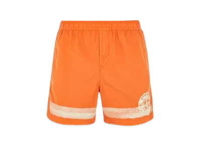 Stone Island B0845 Stripes One Print Regular Fit Swim Trunks - 24SS "Orange"