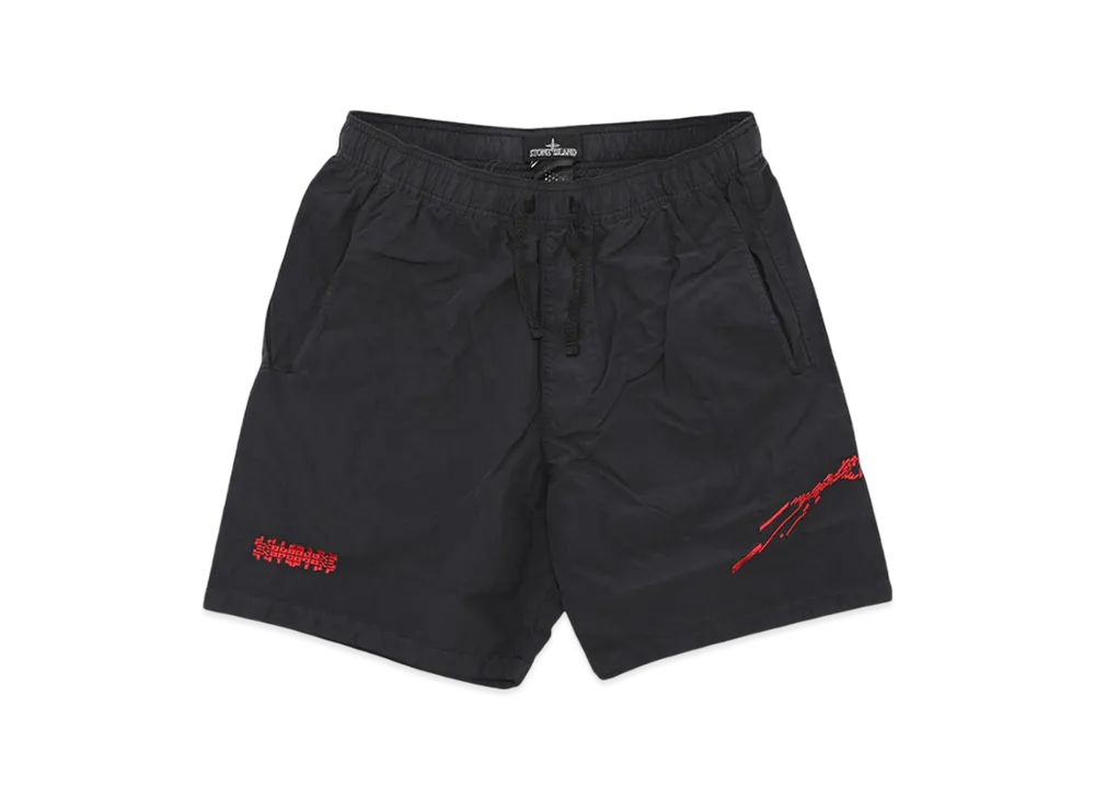 Stone Island B0105 Shadow Wappen Swim Shorts - 21SS "Black"