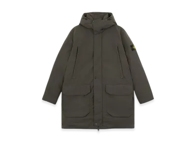 Stone Island 70726 Polyester Micro Twill Long Down Parka with Anti Drop - 24FW "Charcoal Grey"