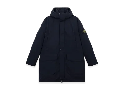 Stone Island 70726 Polyester Micro Twill Long Down Parka with Anti Drop - 24FW "Navy Blue"