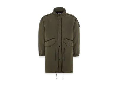 Stone Island 70631 David Light-TC with Micro Fleece Fishtail Trench Coat - 23FW "Olive Green"
