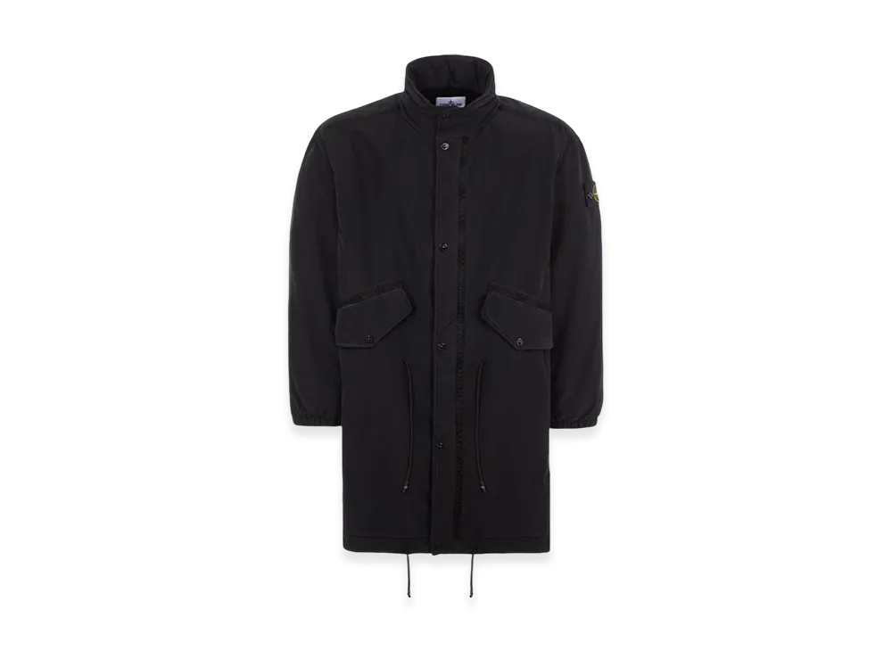 Stone Island 70631 David Light-TC with Micro Fleece Fishtail Trench Coat - 23FW "Black"