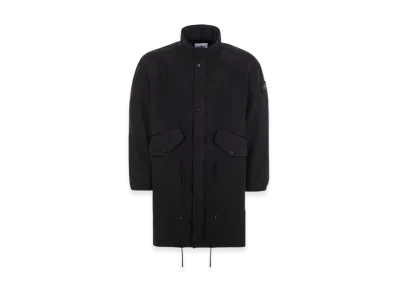 Stone Island 70631 David Light-TC with Micro Fleece Fishtail Trench Coat - 23FW "Black"