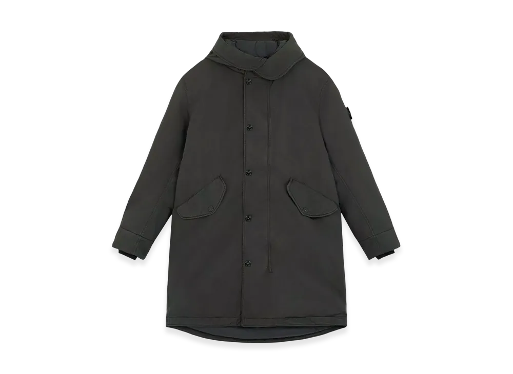 Stone Island 70349 David-TC Long Down Parka with Anti-Drop - 24FW "Lead Grey"