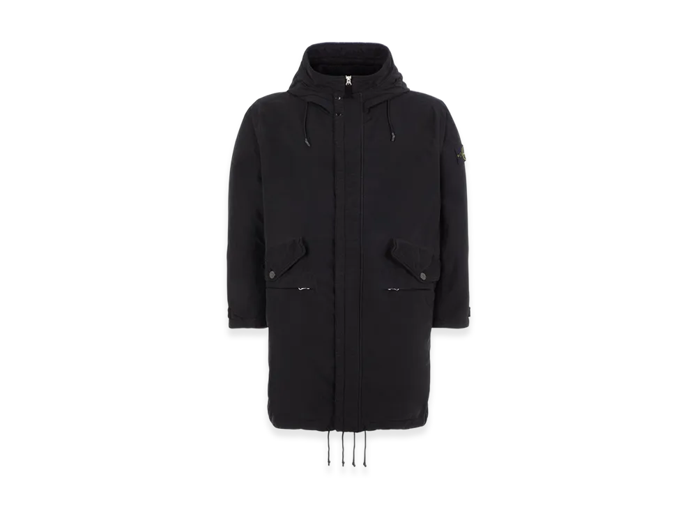 Stone Island 70231 David Light-TC Mircropile Fishtail Parka - 22FW "Black"