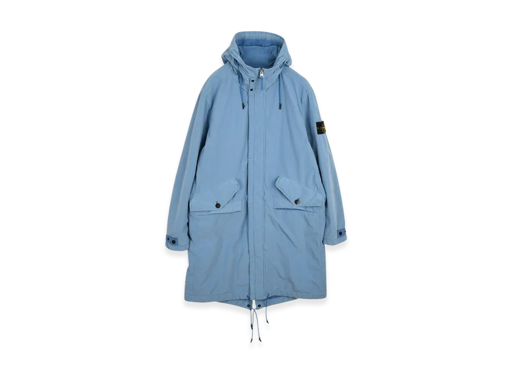 Stone Island 70231 David Light-TC Mircropile Fishtail Parka - 22FW "Powder Blue"