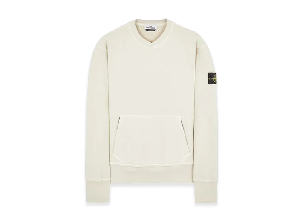 Stone Island 67555 Heavy Textured Fleece Garment Dyed Old Treatment Crewneck Sweatshirt - 23FW "Stucco"