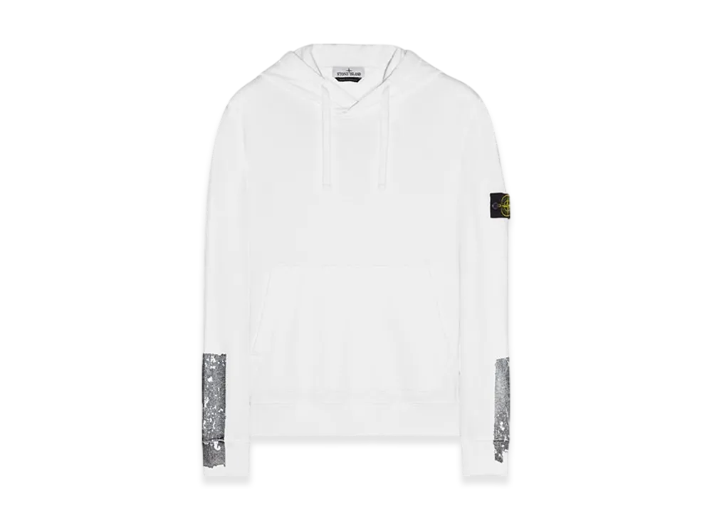 Stone Island 67461 Tape Four Print Hooded Sweatshirt - 23FW "White"