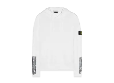 Stone Island 67461 Tape Four Print Hooded Sweatshirt - 23FW "White"