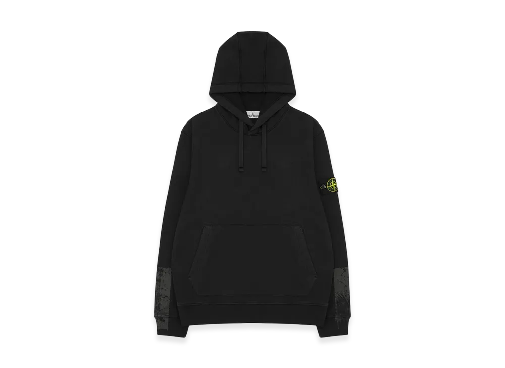 Stone Island 67461 Tape Four Print Hooded Sweatshirt - 23FW "Black"