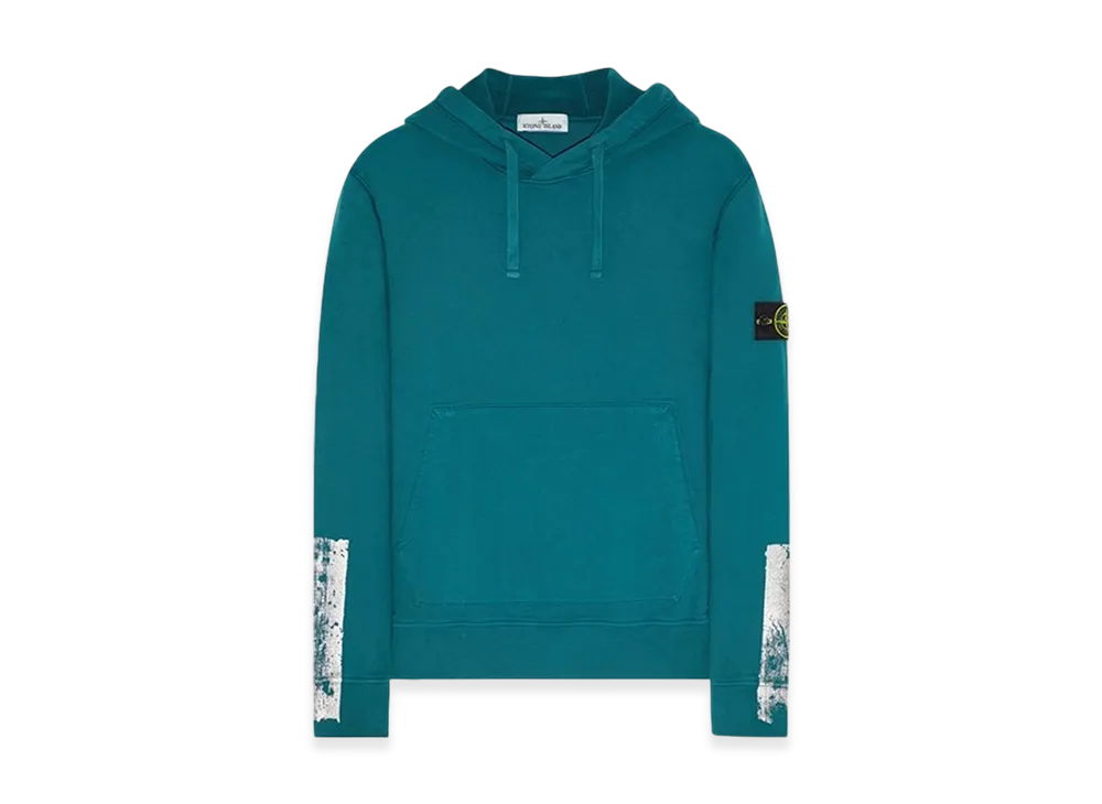 Stone Island 67461 Tape Four Print Hooded Sweatshirt - 23FW "Dark Teal Green"