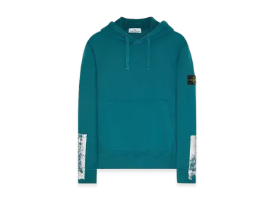 Stone Island 67461 Tape Four Print Hooded Sweatshirt - 23FW "Dark Teal Green"