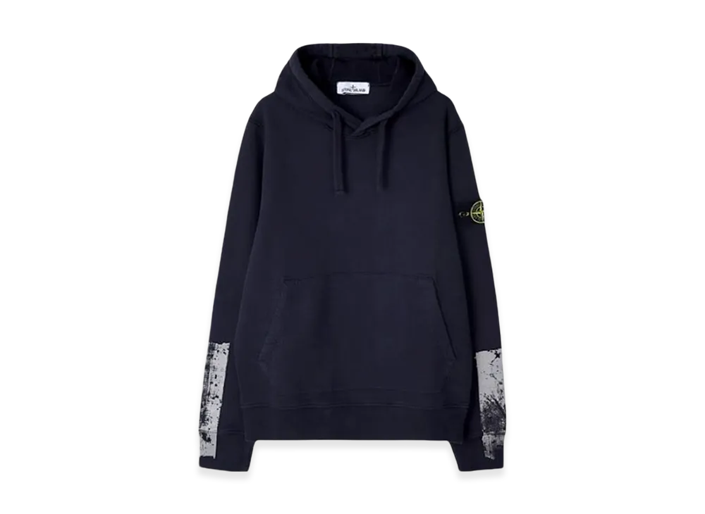 Stone Island 67461 Tape Four Print Hooded Sweatshirt - 23FW "Navy Blue"