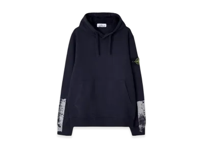 Stone Island 67461 Tape Four Print Hooded Sweatshirt - 23FW "Navy Blue"
